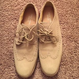 SZ 10.5 Cole Han suede dress shoes