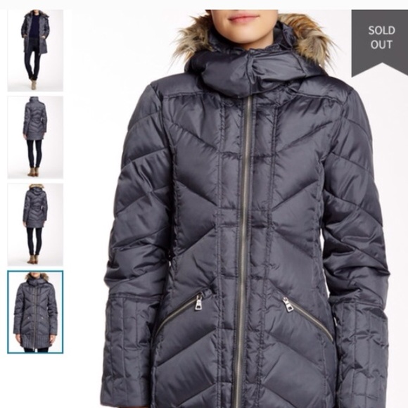 Sam Edelman Kate Faux Fur Hooded Down Jacket - Picture 3 of 3