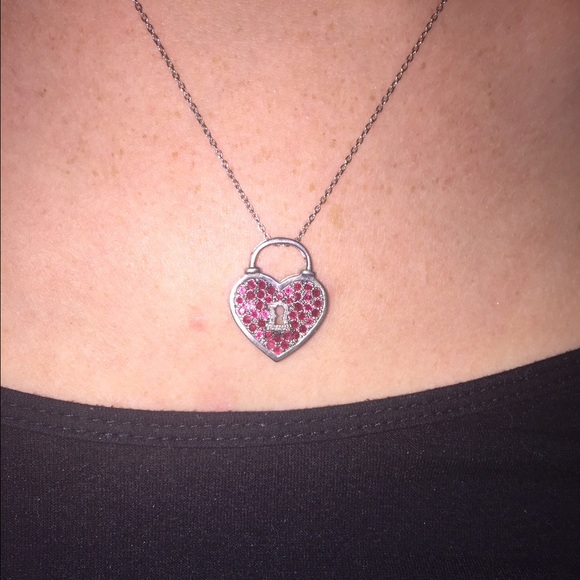 Sterling Silver and Ruby Necklace - Picture 1 of 2