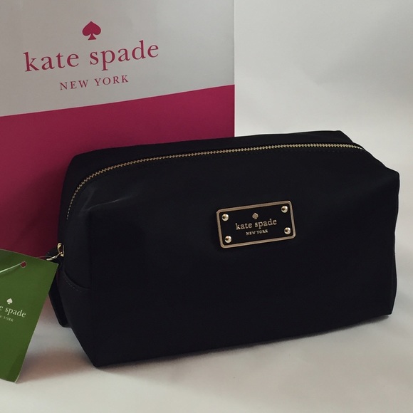 kate spade Handbags - BRAND NEW Black Kate Spade Cosmetic Bag