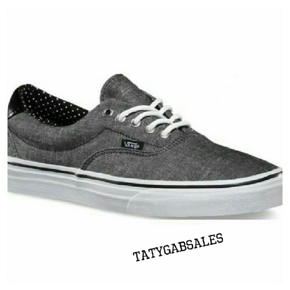 Vans Other - *SOLD* Vans Era 59 (Chambray) Black/Polka Dots