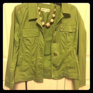 Size large jones New York green jacket