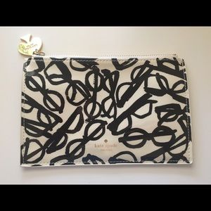 Kate Spade Glasses Print Zipper Pouch