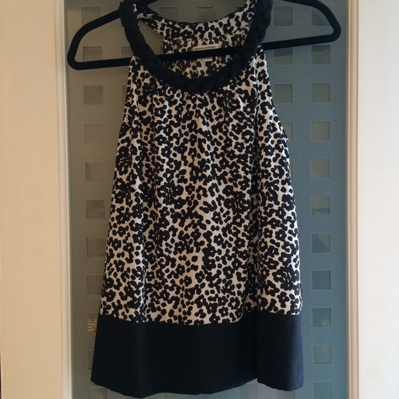 Banana Republic black and white sleeveless top