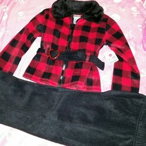 BLACK AND RED PLAID OUTFIT