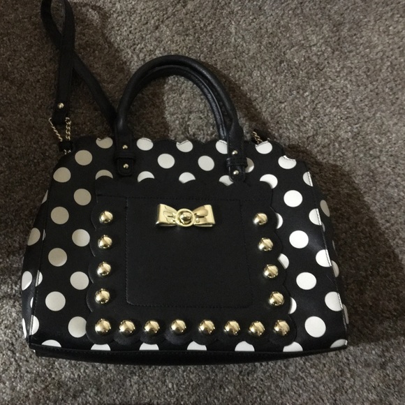 Betsey Johnson polka dot handbag