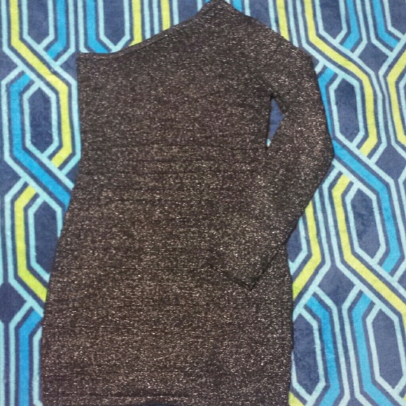 Black sparkly one sleeve dress