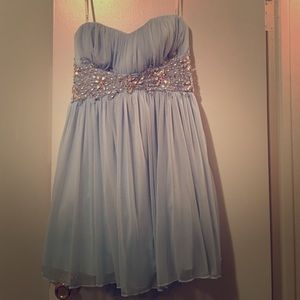 Light Blue mini hoco / prom dress