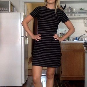 Madewell striped waist defining dress