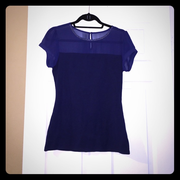 Express short sleeve navy shirt, NWT, size small