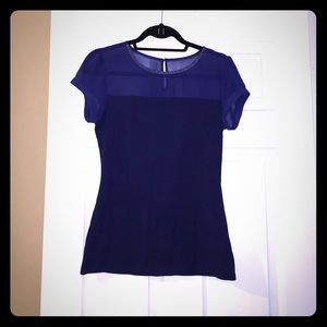 Express short sleeve navy shirt, NWT, size small