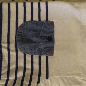 Mens Striped Pocket Tshirt Size S