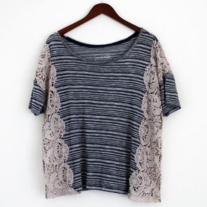 🎉HP 9/10🎉 {Free People} Crochet Striped Shirt