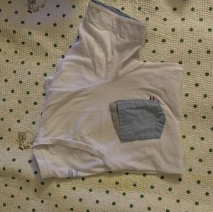 Mens V Neck Pocket Tee Size Small