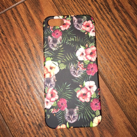 Floral cat iPhone 5/5s case