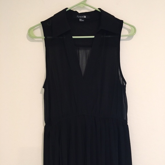 Forever 21 Dresses & Skirts - Forever 21 Black Sheer Maxi Dress Size M