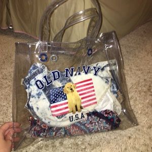 Clear Old Navy Bag🐶🇺🇸