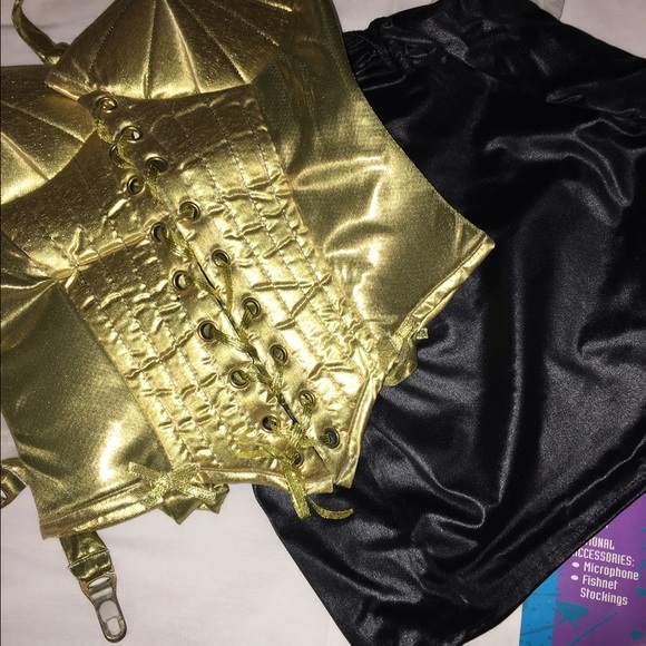 80's Pop Star- Black & Gold-M/L sizes 8-12 - Picture 3 of 4