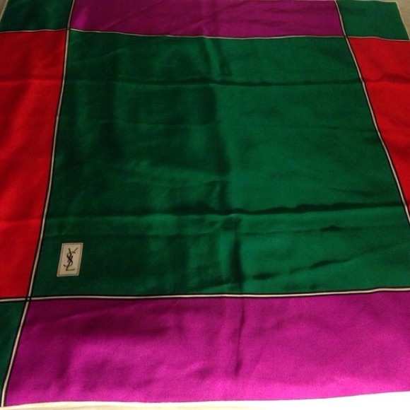 ysl silk scarf vintage