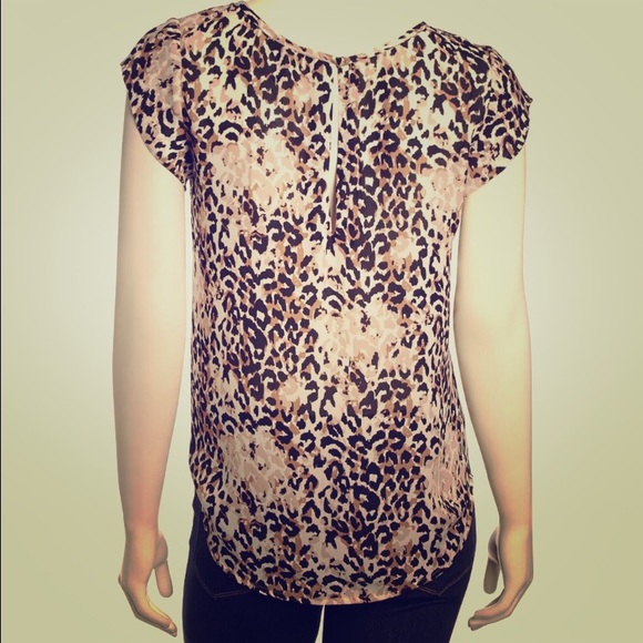 Joie cream animal print top