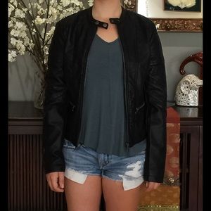 XHILARATION Black (Faux) Leather Jacket - Worn 1X