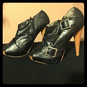 Charlotte Russe Peep Toe Booties 💖
