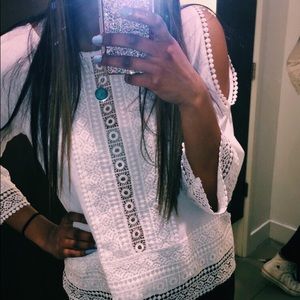 White boho top