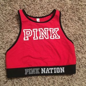 PINK sports bra: small