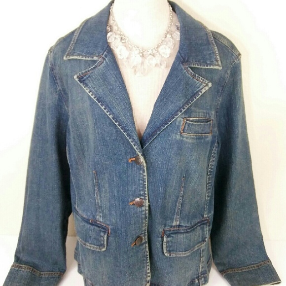 Venezia Lane Bryant 1X Denim Blazer Jacket