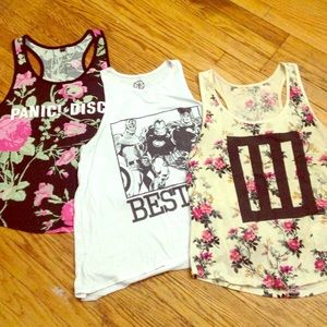 3 Band and Superhero Tanks Mix Bundle (SM/MED/LAR)