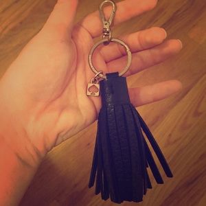 Kate Spade leather tassel keychain