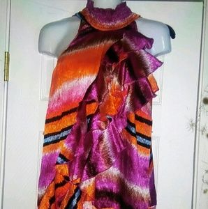 Colorful sleeveless blouse