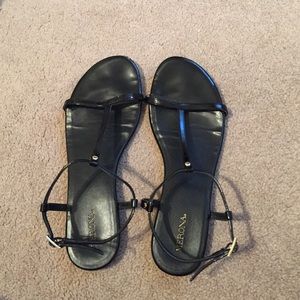 Merona black straps sandals