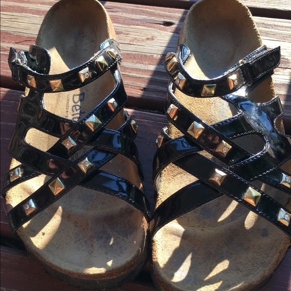 Black Patent and Stud Betulas