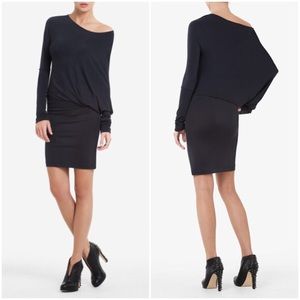 BCBG MAXAZRIA LAHELD BLACK TUNIC DRESS SMALL