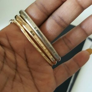 Lisa Taubes hammered bracelet set