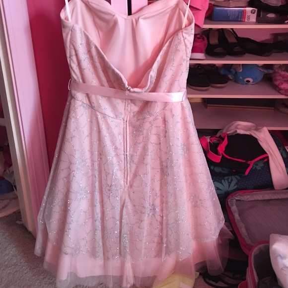 jcpenney Dresses Strapless Pink Sparkly Dress Poshmark