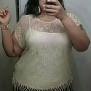 🎉HP🎉New Gold Lace Crochet Gold top sz 2x/3x