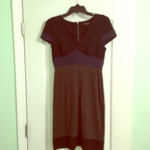 BCBG navy, brown, and black dress - Picture 1 of 3