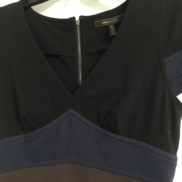 BCBG navy, brown, and black dress - Picture 2 of 3