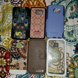 Lot of 6 Galaxy S6 phone cases