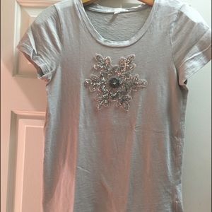 J. Crew Shortsleeve Snowflake T