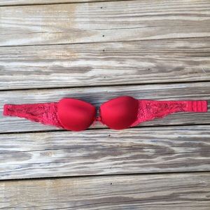 ❤️VICTORIA SECRET red strapless bra 34b❤️