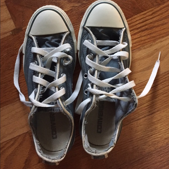 Blue converse shoes