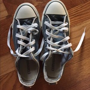 Blue converse shoes