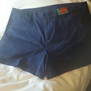 Navy blue chino shorts