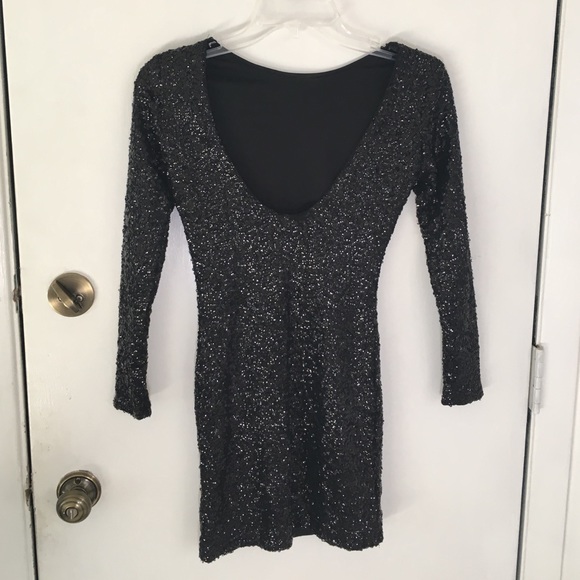 Black sequin dress