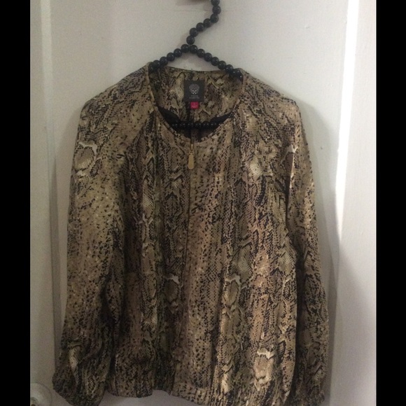 Beige and Black reptile print Jacket - Picture 2 of 3
