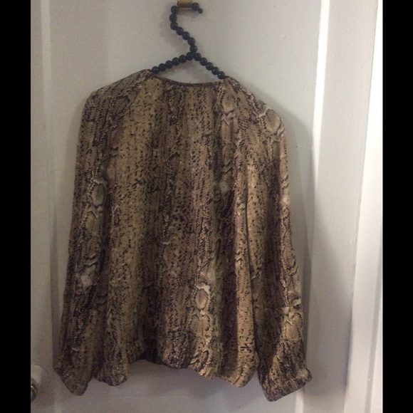 Beige and Black reptile print Jacket - Picture 3 of 3