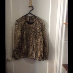 Beige and Black reptile print Jacket